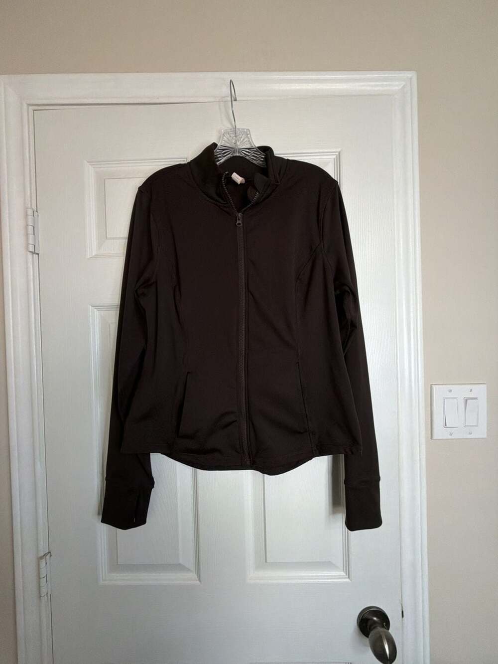 Velocity The Guru Jacket Brown Full Zip Athletic Jacket Size XL